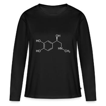 Formule structurale d'adrénaline - T-shirt manches longues Premium bio Femme - noir - Devant - Julia (174cm)