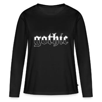 gothique - T-shirt manches longues Premium bio Femme - noir - Devant - Julia (174cm)