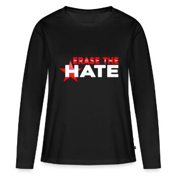 Effacer la haine 6 - T-shirt manches longues Premium bio Femme - noir - Devant - Julia (174cm)