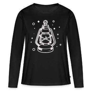 Lampe de nuit - Storm Lantern Mine Lamp - T-shirt manches longues Premium bio Femme - noir - Devant - Julia (174cm)