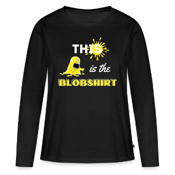 Cadeau blob humour fan drôle - T-shirt manches longues Premium bio Femme - noir - Devant - Julia (174cm)