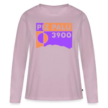 Piz Palü Bernina Randonnée Souvenir Randonnée Montagne - T-shirt manches longues Premium bio Femme - rose poudré - Devant - Julia (174cm)