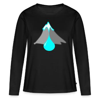 La Fonte Des Glaciers - T-shirt manches longues Premium bio Femme - noir - Devant - Julia (174cm)