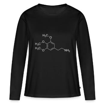 Formule structurale mescaline mescaline - T-shirt manches longues Premium bio Femme - noir - Devant - Julia (174cm)