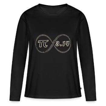 Pi - T-shirt manches longues Premium bio Femme - noir - Devant - Julia (174cm)