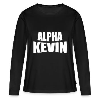 Alpha Kevin - T-shirt manches longues Premium bio Femme - noir - Devant - Julia (174cm)