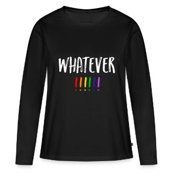 Whatever LGBT Regenbogen - Frauen Premium Bio Langarmshirt - Schwarz - Vorne - Julia (174cm)