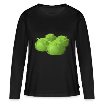 salade - T-shirt manches longues Premium bio Femme - noir - Devant - Julia (174cm)