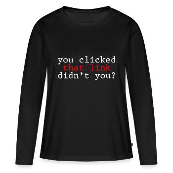 Vous avez cliqué sur ce lien, n’avez-vous pas 2 - T-shirt manches longues Premium bio Femme - noir - Devant - Julia (174cm)