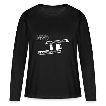 Flughafen München - Frauen Premium Bio Langarmshirt - Schwarz - Vorne - Julia (174cm)