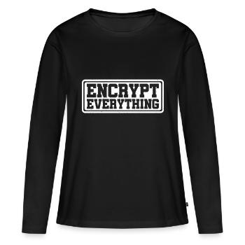 Tout crypter 6 - T-shirt manches longues Premium bio Femme - noir - Devant - Julia (174cm)