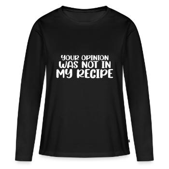 Votre avis n’était pas dans ma recette 7 - T-shirt manches longues Premium bio Femme - noir - Devant - Julia (174cm)