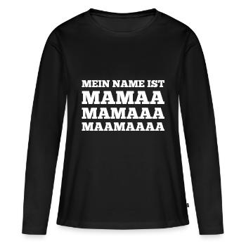 Mon nom est maman - T-shirt manches longues Premium bio Femme - noir - Devant - Julia (174cm)