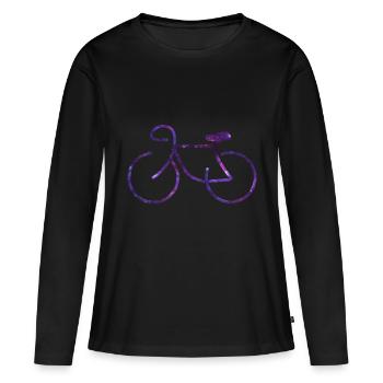 Galaxy bike - T-shirt manches longues Premium bio Femme - noir - Devant - Julia (174cm)