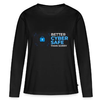 Cyber Security Information Computer Sicherheit - Frauen Premium Bio Langarmshirt - Schwarz - Vorne - Julia (174cm)