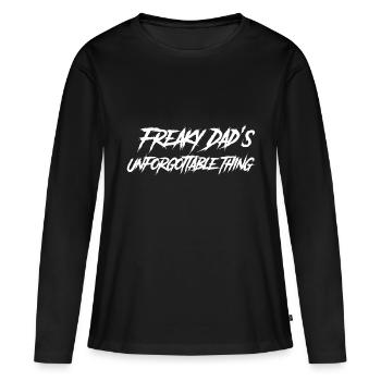 Goth Lolita Freaky La chose inoubliable de papa - T-shirt manches longues Premium bio Femme - noir - Devant - Julia (174cm)