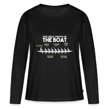 Parties d'un bateau - aviron rameur rameur bateau - T-shirt manches longues Premium bio Femme - noir - Devant - Julia (174cm)