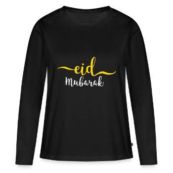 Eid Mubarak - T-shirt manches longues Premium bio Femme - noir - Devant - Julia (174cm)
