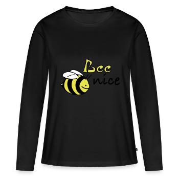 abeille sympa - T-shirt manches longues Premium bio Femme - noir - Devant - Julia (174cm)