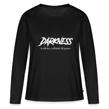 L’amant gothique Les ténèbres sont le silence, la solitude et - T-shirt manches longues Premium bio Femme - noir - Devant - Julia (174cm)