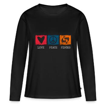 Astrologie du signe du zodiaque superstition - T-shirt manches longues Premium bio Femme - noir - Devant - Julia (174cm)