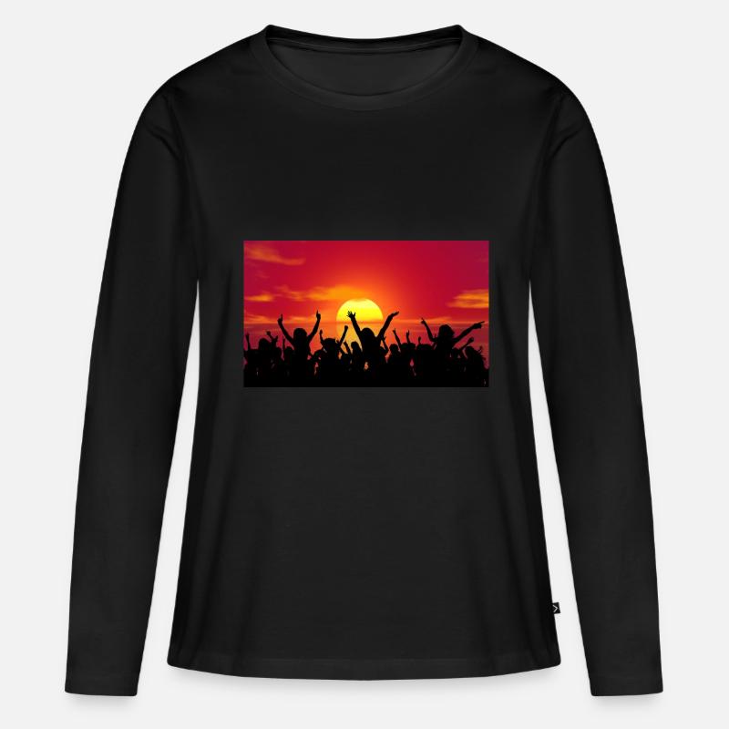 Feier - Frauen Premium Bio Langarmshirt - Schwarz