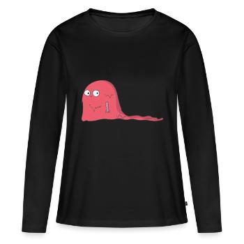 Schleimiges Monster - Frauen Premium Bio Langarmshirt - Schwarz - Vorne - Julia (174cm)
