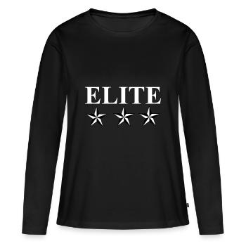 Elite - T-shirt manches longues Premium bio Femme - noir - Devant - Julia (174cm)