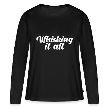 Fouetter le tout - T-shirt manches longues Premium bio Femme - noir - Devant - Julia (174cm)