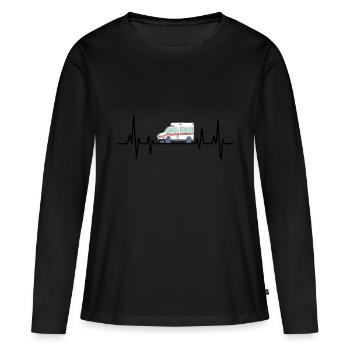 Heartbeat Ambulance Driver EMS Paramedic Drivers P - Women's Premium Organic Long Sleeve Shirt - black - Front - Julia (174cm)