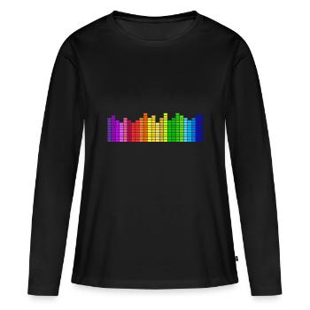 Equalizer HD - Frauen Premium Bio Langarmshirt - Schwarz - Vorne - Julia (174cm)