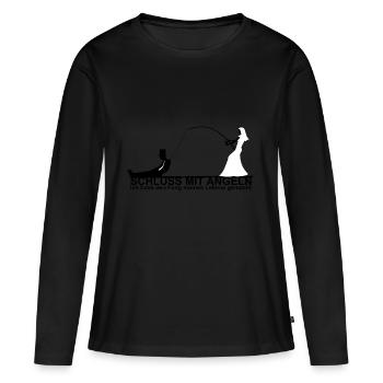 Braut Angeln Junggesellenabschied Geschenk Ehe - Frauen Premium Bio Langarmshirt - Schwarz - Vorne - Julia (174cm)