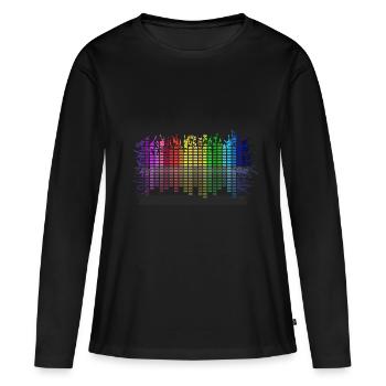 Streu-Equalizer - Frauen Premium Bio Langarmshirt - Schwarz - Vorne - Julia (174cm)