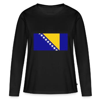 Bosnie-Herzégovine - T-shirt manches longues Premium bio Femme - noir - Devant - Julia (174cm)
