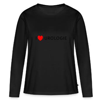 I love Urologie - T-shirt manches longues Premium bio Femme - noir - Devant - Julia (174cm)