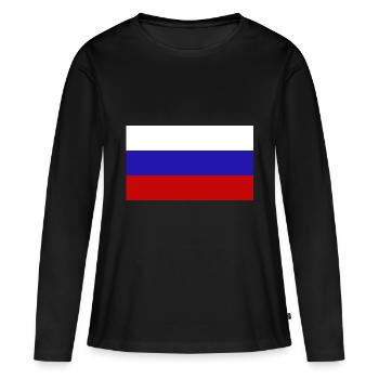 Russie - T-shirt manches longues Premium bio Femme - noir - Devant - Julia (174cm)