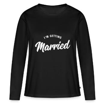Bachelorette party - I'm getting married - Frauen Premium Bio Langarmshirt - Schwarz - Vorne - Julia (174cm)