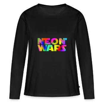 guerres au néon - T-shirt manches longues Premium bio Femme - noir - Devant - Julia (174cm)