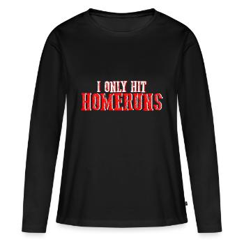 Je n’ai frappé que des homeruns 2 - T-shirt manches longues Premium bio Femme - noir - Devant - Julia (174cm)