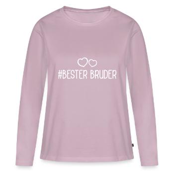 Bester Bruder Herzen Liebe - Frauen Premium Bio Langarmshirt - Altrosa - Vorne - Julia (174cm)