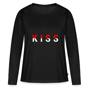 Kiss - Women's Premium Organic Long Sleeve Shirt - black - Front - Julia (174cm)