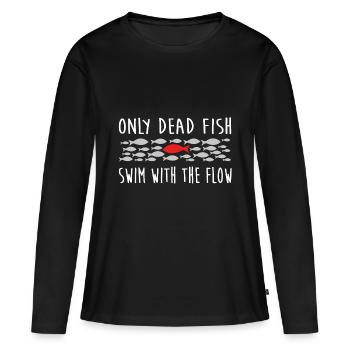 self-confidence - Women's Premium Organic Long Sleeve Shirt - black - Front - Julia (174cm)