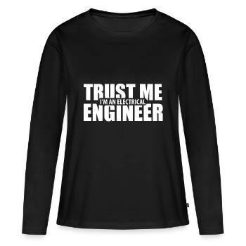 Electrical engineers - Women's Premium Organic Long Sleeve Shirt - black - Front - Julia (174cm)