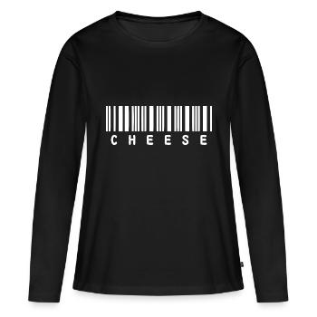 Cheese code (cheese code) - Women's Premium Organic Long Sleeve Shirt - black - Front - Julia (174cm)
