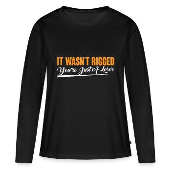 Ce n’était pas truqué Tu n’es qu’un perdant 8 - T-shirt manches longues Premium bio Femme - noir - Devant - Julia (174cm)