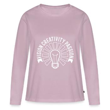 Vision Creativity Passion - Frauen Premium Bio Langarmshirt - Altrosa - Vorne - Julia (174cm)