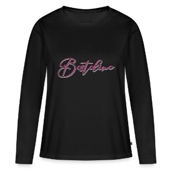 Besteline - Gift for your best friend - Women's Premium Organic Long Sleeve Shirt - black - Front - Julia (174cm)