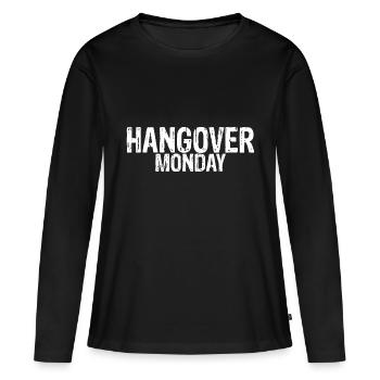 Gueule de bois lundi 3 - T-shirt manches longues Premium bio Femme - noir - Devant - Julia (174cm)