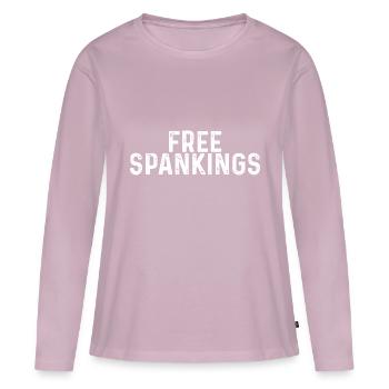 Free Spankings 3 - Frauen Premium Bio Langarmshirt - Altrosa - Vorne - Julia (174cm)