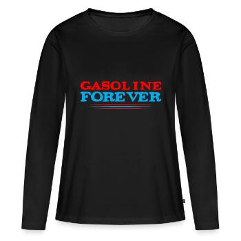 L’essence pour toujours - T-shirt manches longues Premium bio Femme - noir - Devant - Julia (174cm)